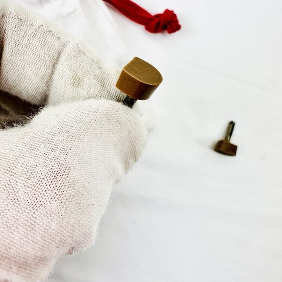 Christian Louboutin Pump Heel tips Replacement In Red Fabric Bag, Authentic - Picture 5 of 5